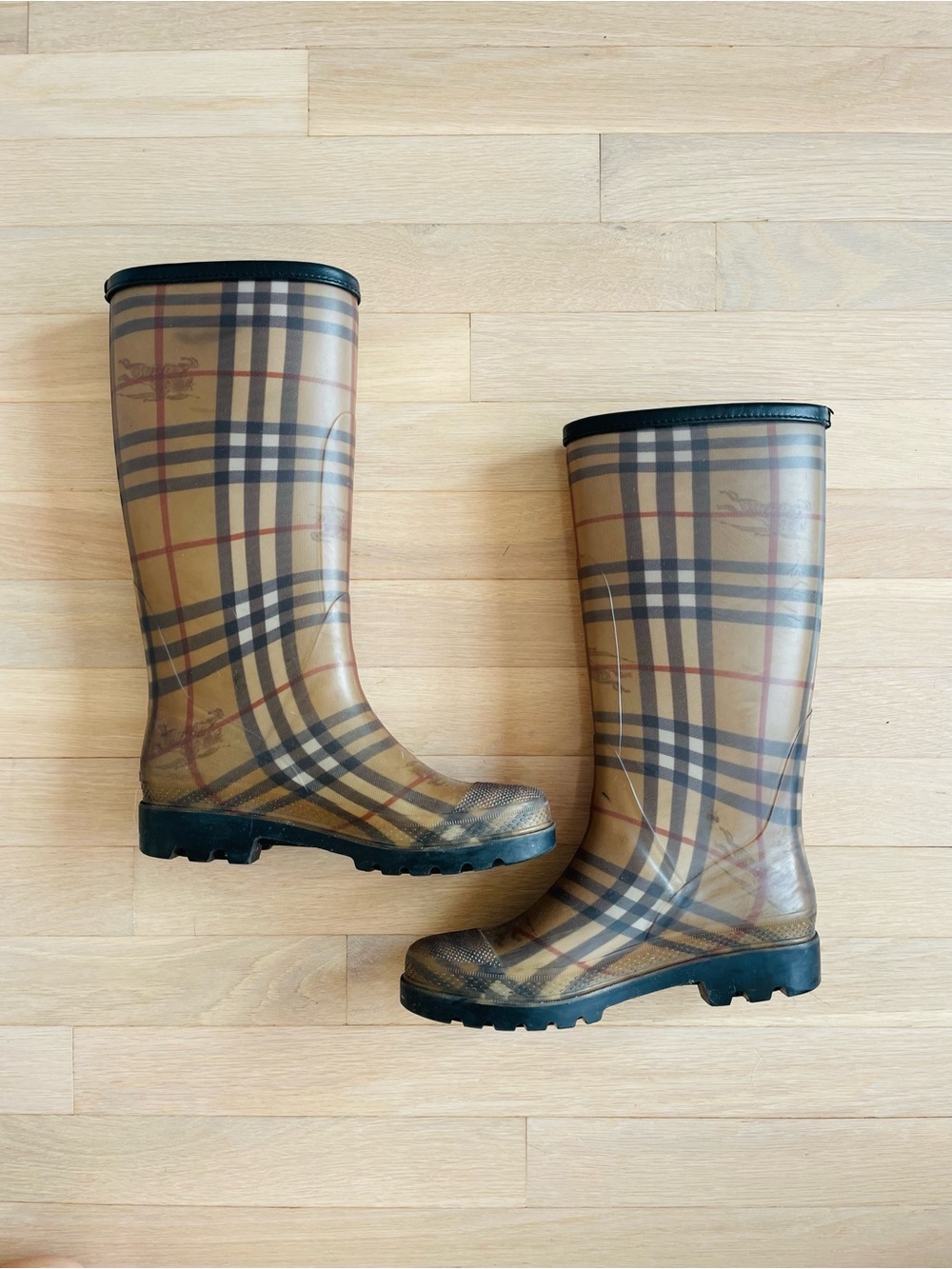 Burberry Classic Plaid Rain Boots
